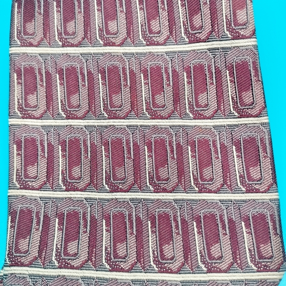 Robert Talbott Best of Class Necktie Tie Silk Striped Geometric Parisian Maroon - Picture 2 of 11